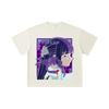 260 GSM Doppelgarn 32 Zähl Garn 100% Baumwolle Frieren V6 Fern Print Unisex Schweres Baumwoll T-Shirt