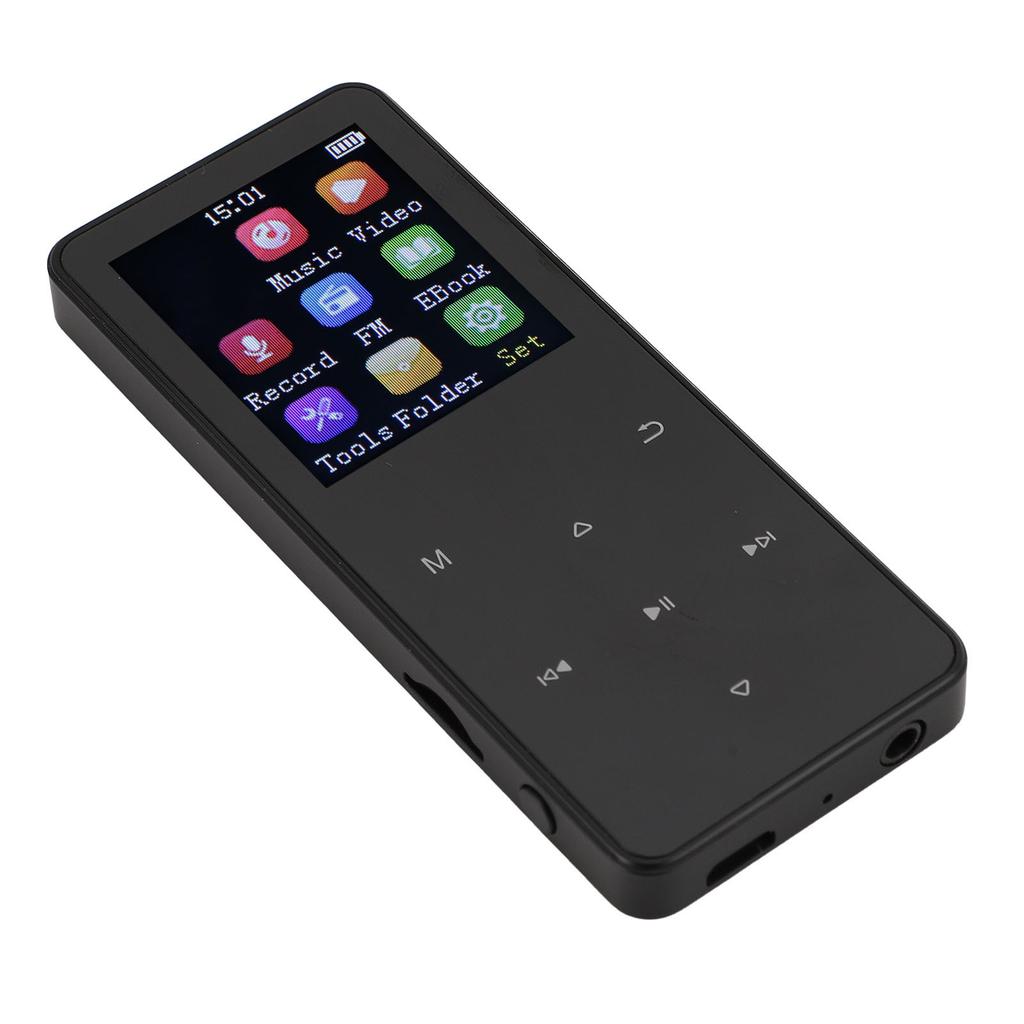 Bluetooth MP3 Player 1.8inch Touchscreen Built In Speaker Support 128GB Memory Card Shuffle Single L