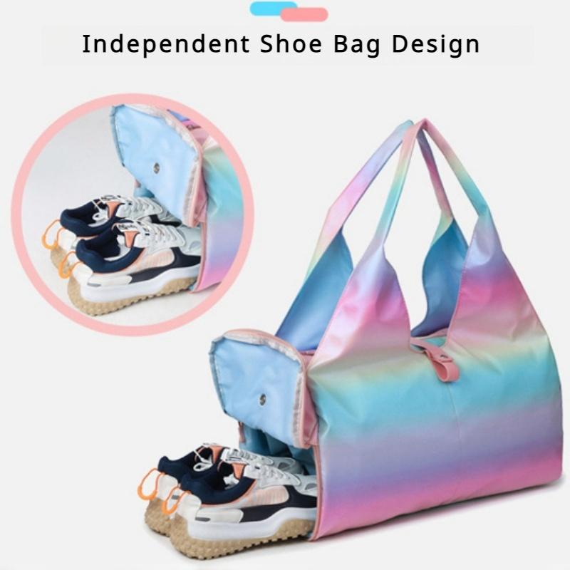 Trendy Bunte Fitness Sport Yoga Tasche Freizeit Einfache Große Kapazität Touring Tasche Tragbare Leichte Reisetasche Kann Eine Schulter/Cross-Body/Handheld