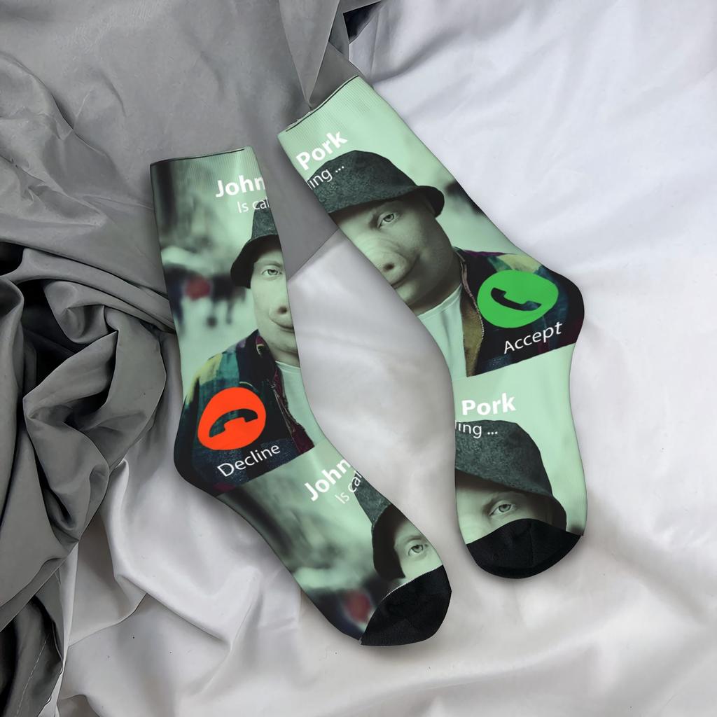 John Pork Sună Ciorapi Bărbați Șosete Călduroase Moi Amuzante Șosete Primăvară Skateboard Antiderapante Șosete Personalizate Cadou