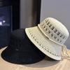Summer hollow breathable fisherman's hat children show their faces small casual plain top hat curled edge shading sun protection