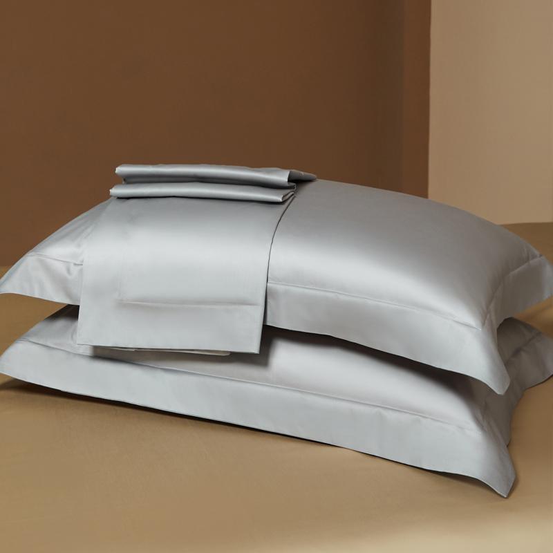Premium Long-Staple Cotton Pillowcase Set - 100% Pure Cotton, Solid Color, 48x74cm (2-Pack)