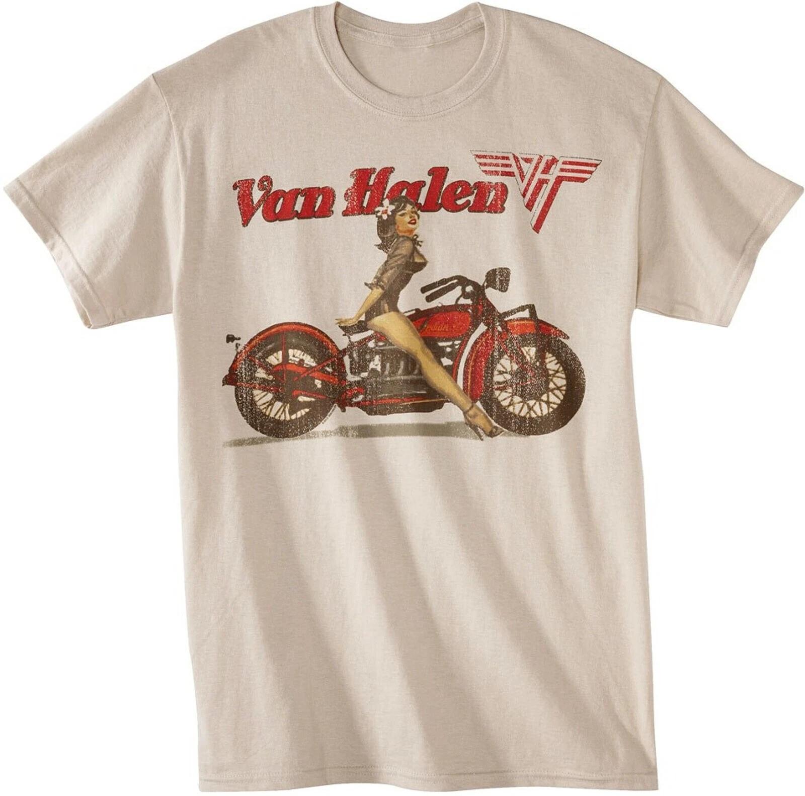 VAN HALEN cd lgo BIKER VINTAGE PINUP GIRL Official SHIRT 3X New II diver warning 3XL