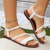 Fashion Summer New Fashion Women's Casual Flat Sandals Braided Design Popular Black Color Comfortable Shoes for Everyday Wear Sandal