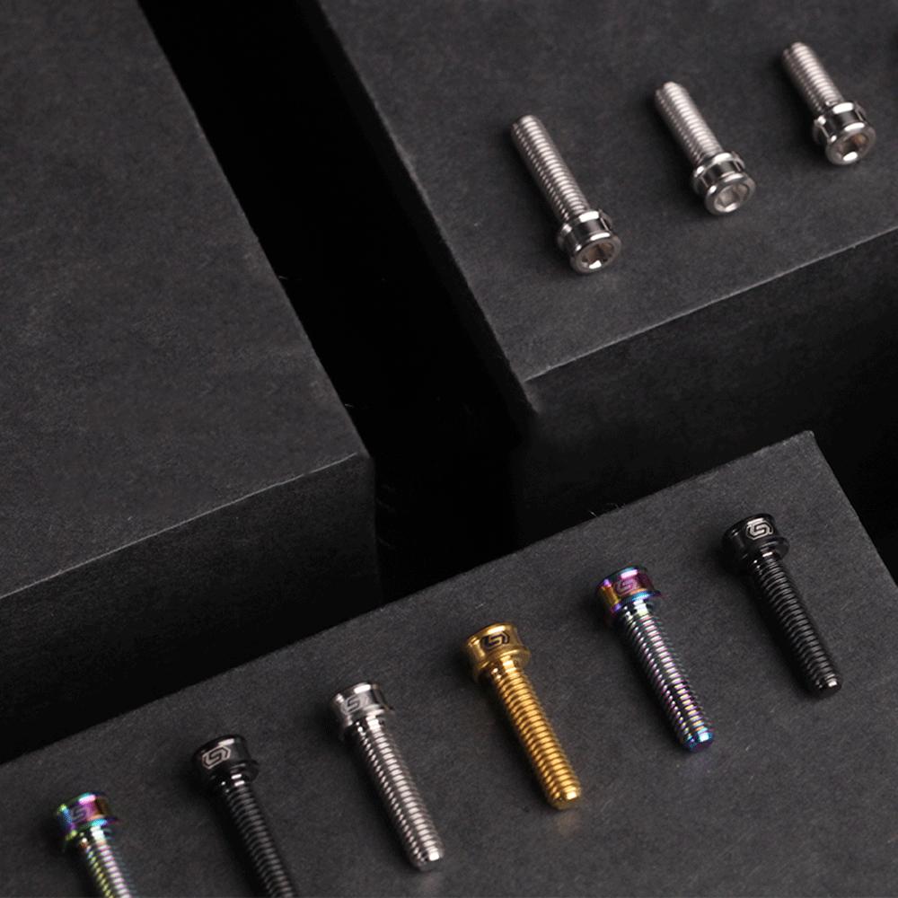 Mutliple Color M6 P1mm 10/12/14/16/18/20/25mm TC4 GR5 Titanium Alloy Screw Bolt Cap Head 5mm Hex Allen Socket Bike