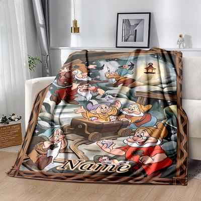 Custom 1pc Seven Dwarfs Snowy Mine Blanket, Soft And Comfortable Blanket, Casual Warm, Camping Travel Blanket, Good Birthday Gift Q9082