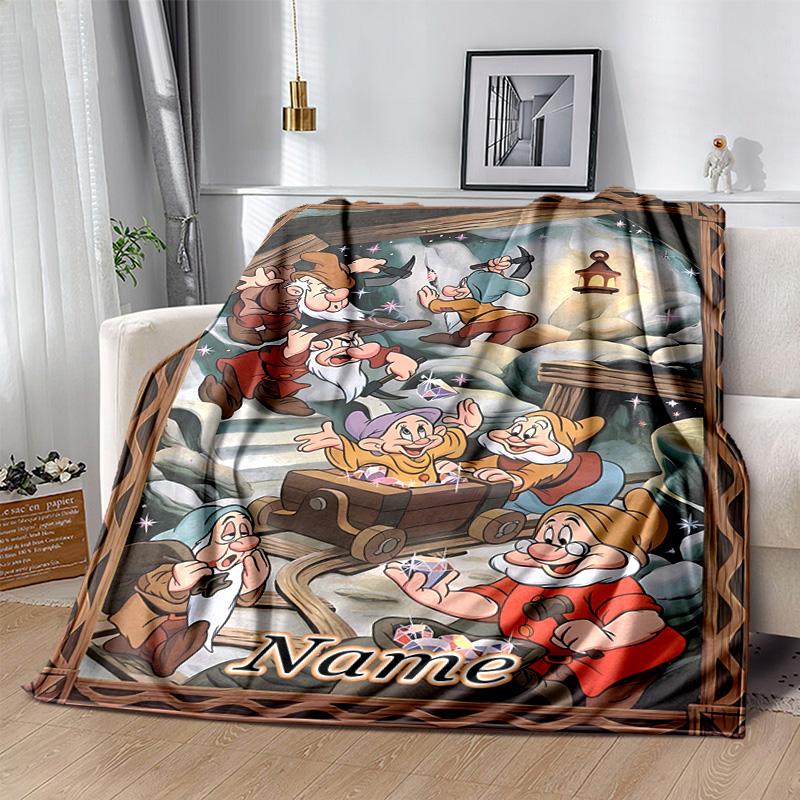 Custom 1pc Seven Dwarfs Snowy Mine Blanket, Soft And Comfortable Blanket, Casual Warm, Camping Travel Blanket, Good Birthday Gift Q9082