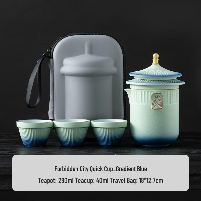 JANLA Forbidden City Style Travel Tea Set
