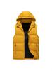Men's Down Cotton Vest - Autumn/Winter Sleeveless Jacket, Slim Fit, Plus Size, Cap Sleeve, Trendy Casual Solid Color.