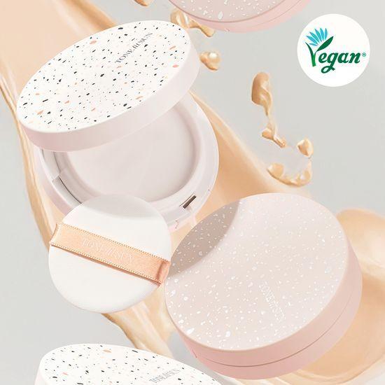 TONE fit SUN Vegan Sun Cushion (Choose 1 of 2 types) (Pink Bebe Tone Up/Bebe Tone Up) SPF50+ PA++++