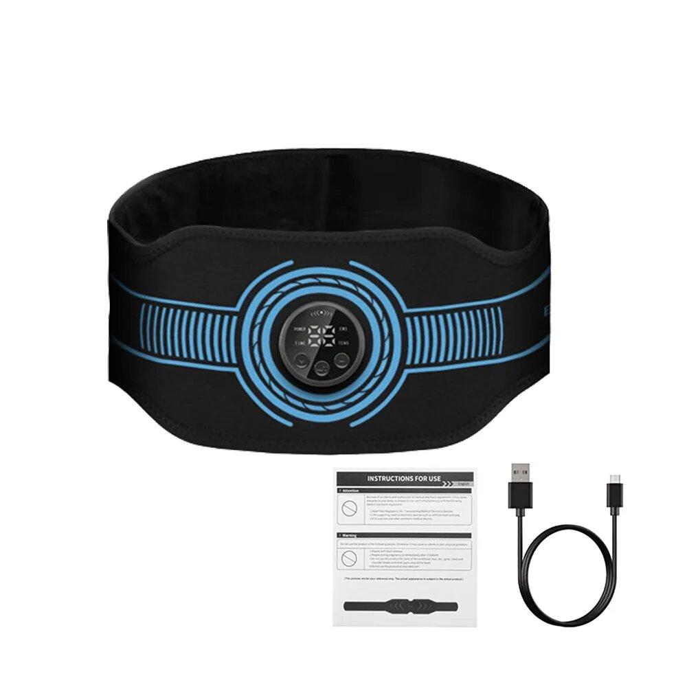 

Электрический тренажер для брюшного пресса EMS, стимулятор мышц, тонер, пояс для похудения, устройство для похудения, коррекция фигуры, сжигание жира, фитнес blue