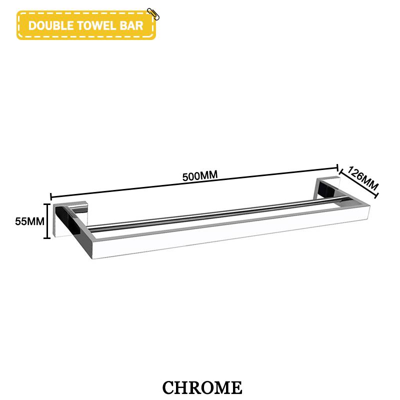 Accesorii negre pentru baie Raft pătrat din oțel inoxidabil Suport pentru prosoape Suport pentru șervețe Cârlig pentru haine Suport pentru pahare Pandantiv pentru perie de toaletă