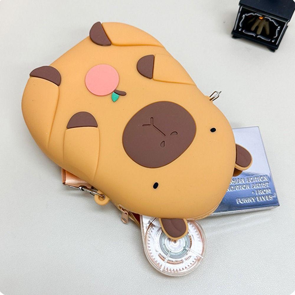 Cartoon Silicone Shoulder Bag Small Wallet Kawaii Animal Purse Capybara Crossboday Bag Friends