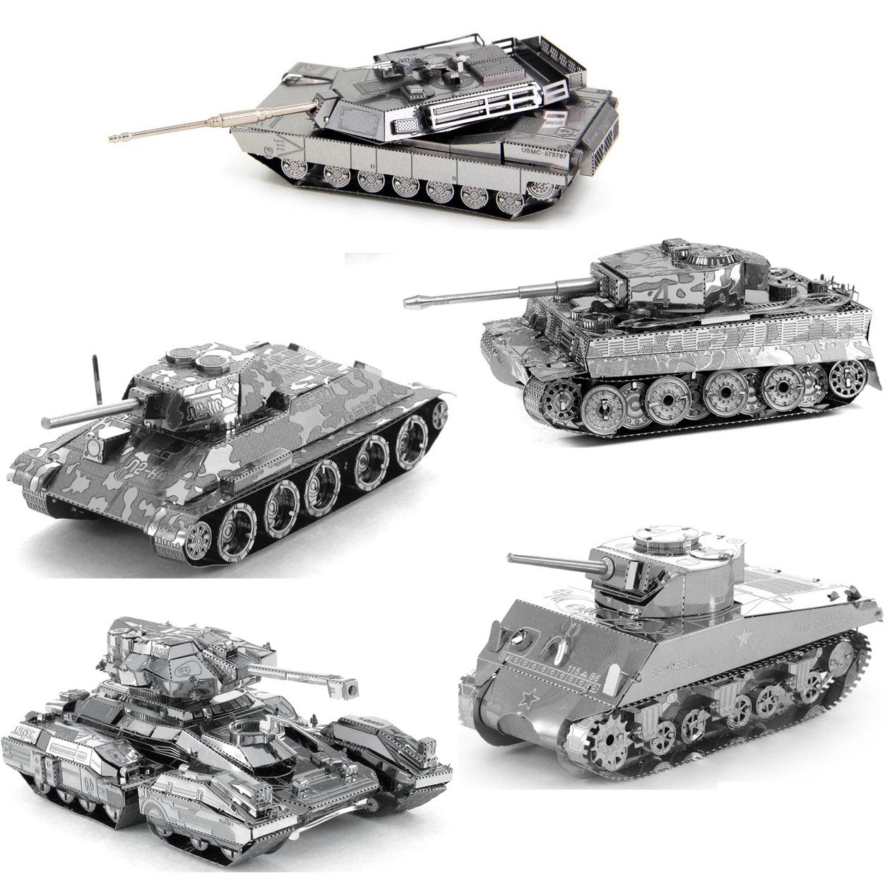 

Серия 3D металлических моделей танков: Тигр, Т-34, Черчилль