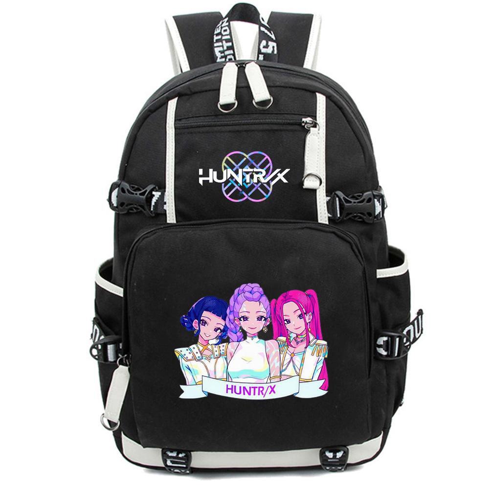 Anime Cartoon K-Pop Demon Hunters Backpack Large Capacity Bookbag for Student Boy Girl Schoolbag Outdoor Waterproof Laptop Travel Bag Mochila