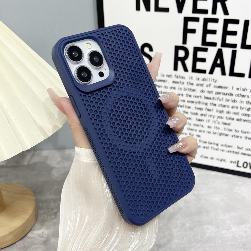 Wabenloch Wärmeableitung Magnetische Anziehung, Geeignet für iPhone16proMax Handyhülle, Apple 15 Vollabdeckung Sturzsichere 14 Schutzhülle