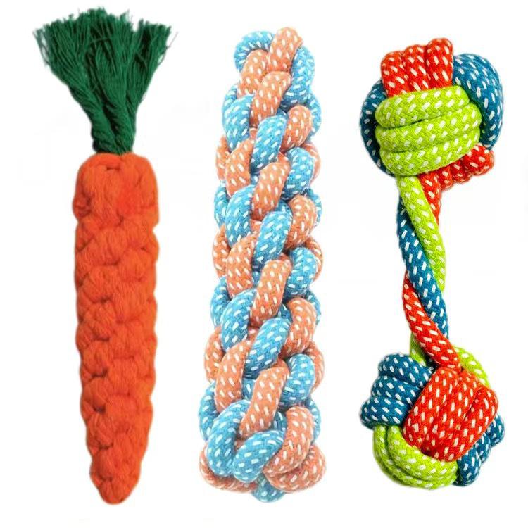 Durable Cotton Rope Frisbee Toy Set for Small To Medium Dogs