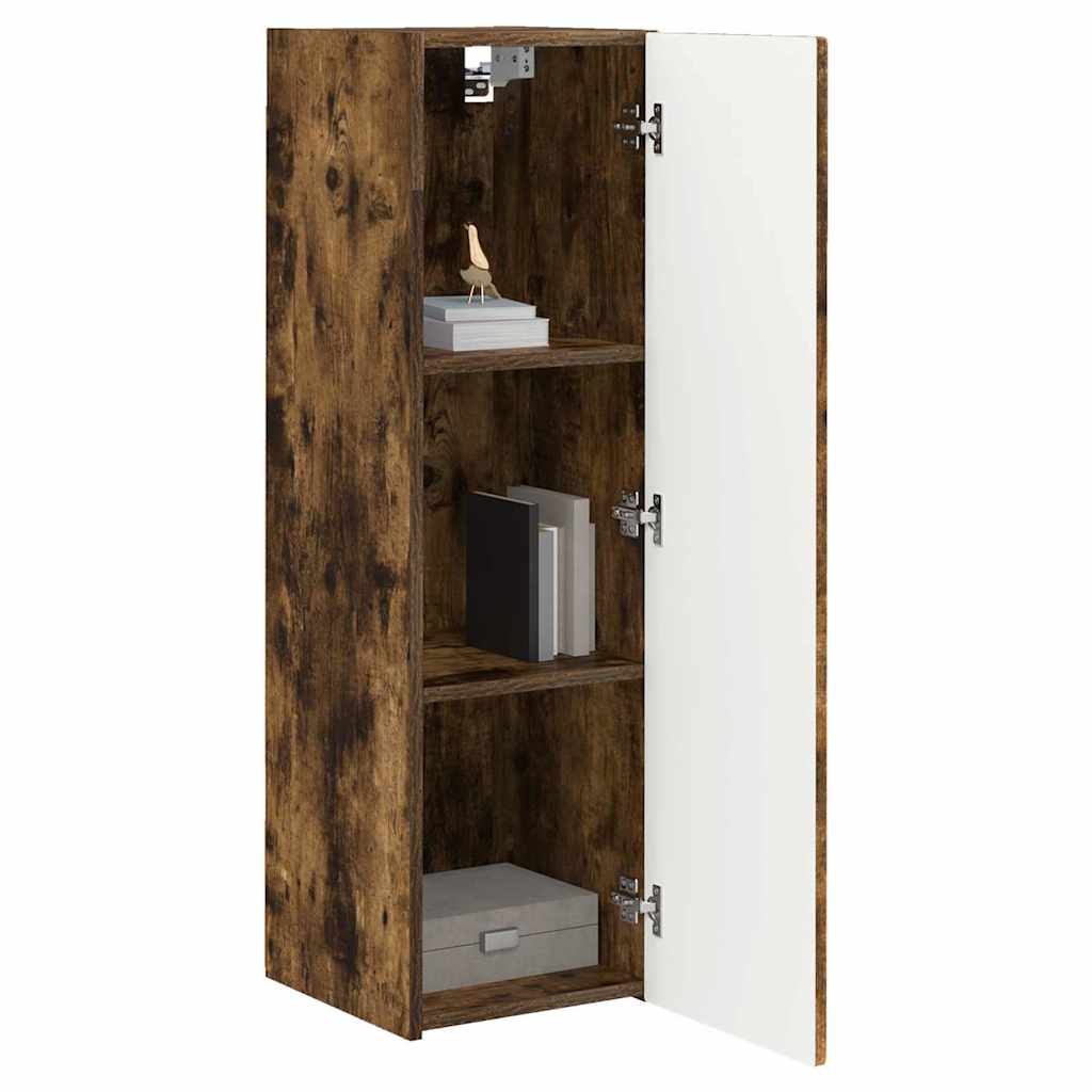 TV Wall Cabinet Smoked Oak 30 X 31 X 100 Cm Engineered Wood