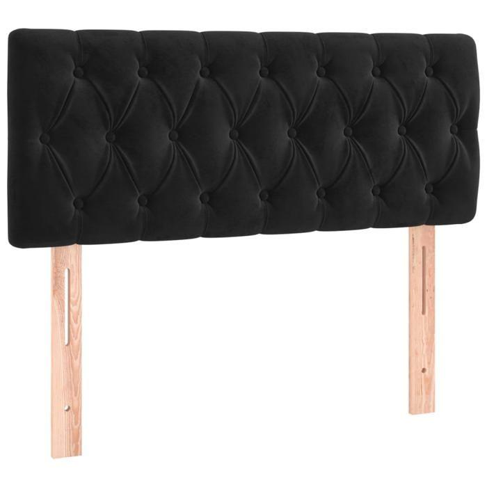 VidaXL Tête de Lit Meuble de Chambre à Coucher Accessoire de Lit Simple Tête de Cadre de Lit Intérieur Noir 100x7x78/88 cm 346336