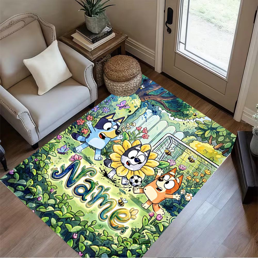 Rainbow Sports Party Personalized Name Carpet Design for Bedrooms Decorate room Living Rooms Game Room Antislip Carpet Office home decor