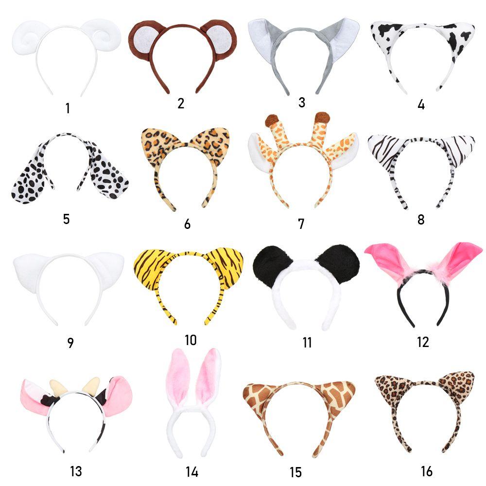 Halloween Christmas Cosplay Dog Zebra Cartoon Party Supply Hair Accessories Hair Band Animals Ears Headband