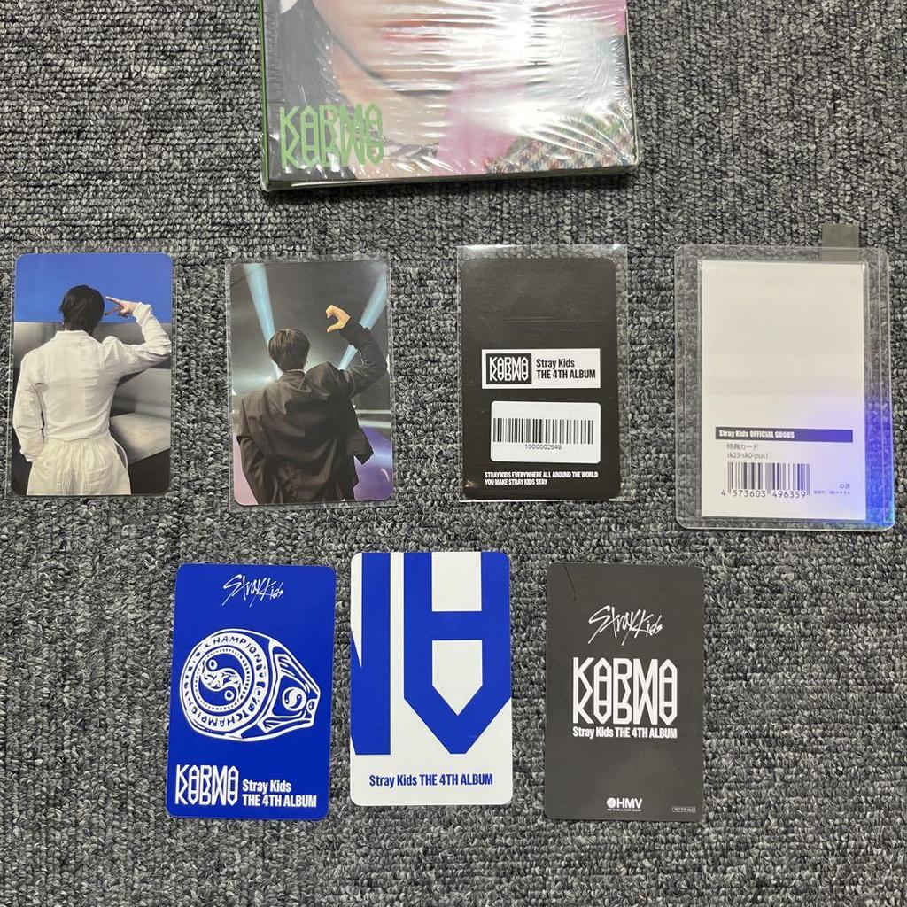 [USED] Straykids KARMA AIEN FANS HMV Rakidro Trading Cards 7 pieces