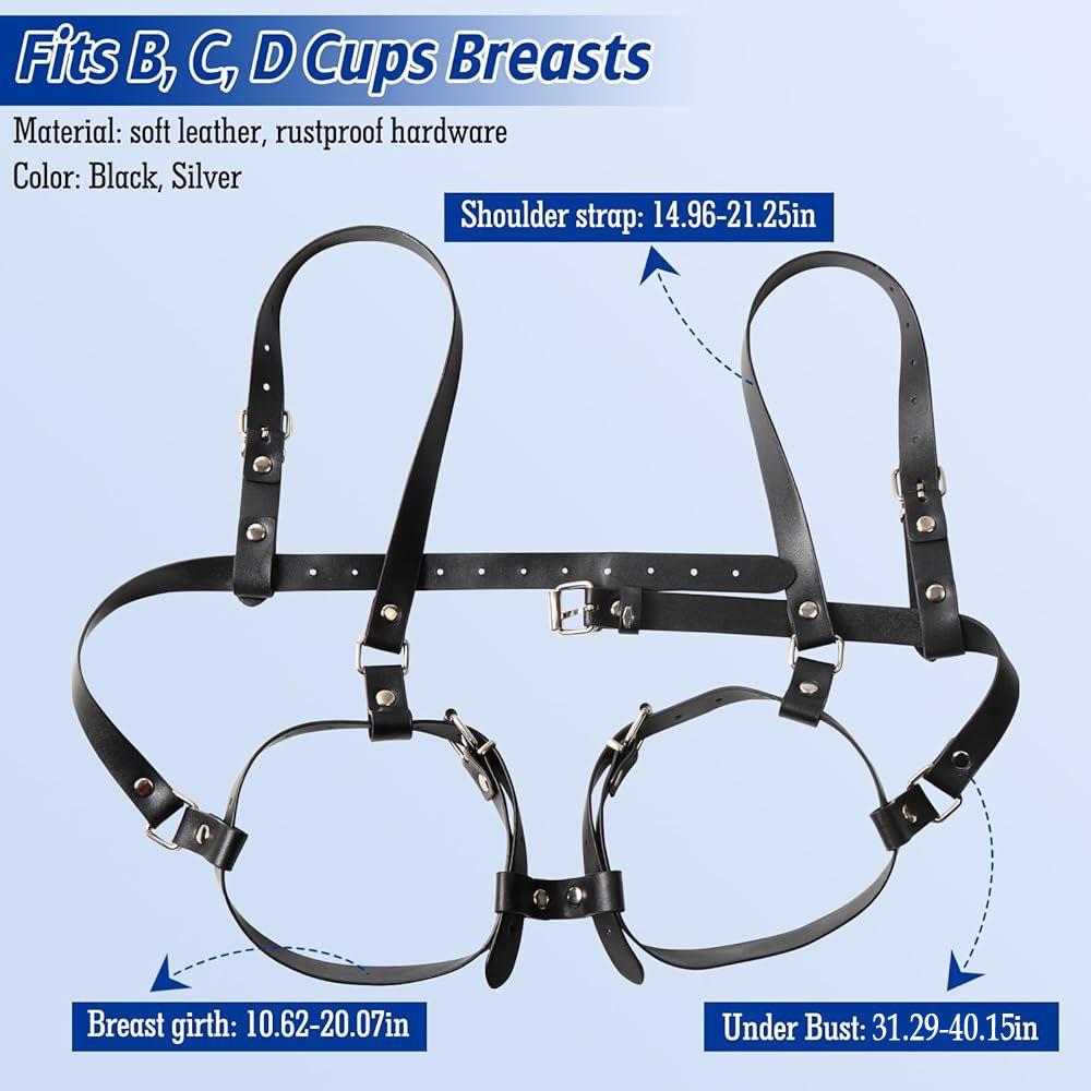 BDSM Prsní Bondage Postroj Sexuální Hračky B až D Košíček Kůže Fetiš Sexy Hrudní Omezení Punk Gotický Pro Ženy SM Podprsenka Pásky Popruhy