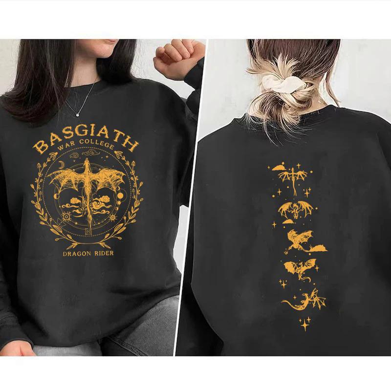 Gold Dragon Fourth Wing Sweatshirt Hoodies