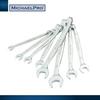 MichaelPro Metric Wrench Set (8-Piece) - Chrome Vanadium Steel - Spiral Grip - Silver