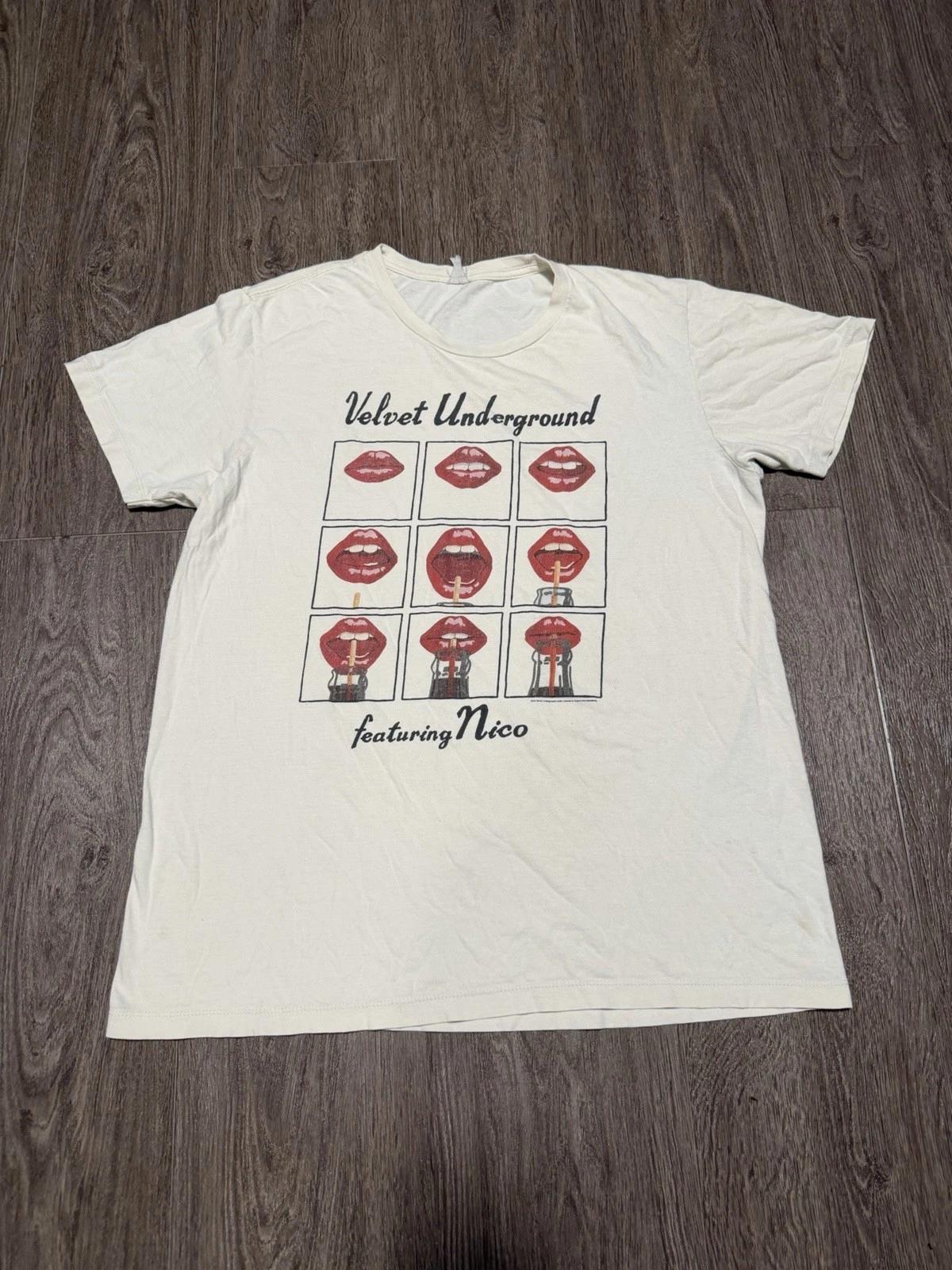 Vintage Style The Velvet Underground Band T-Shirt Large Featuring Nico M