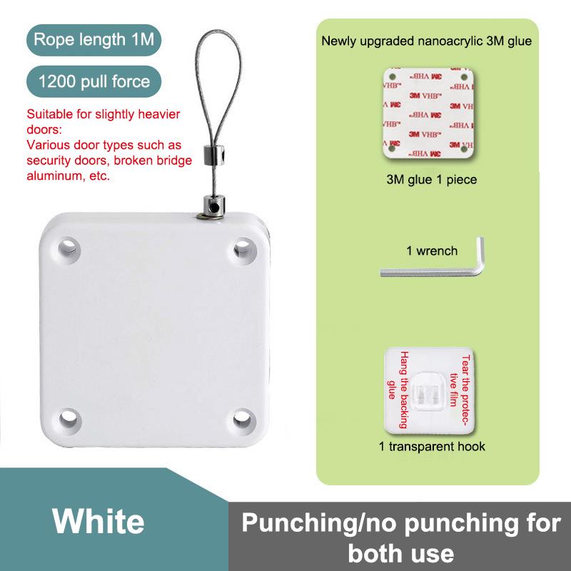 Automatic Sensor Door Closer Punch-Free Adjustable Surface Door Stopper Automatically Close Door Bracket Closer Home Improvement