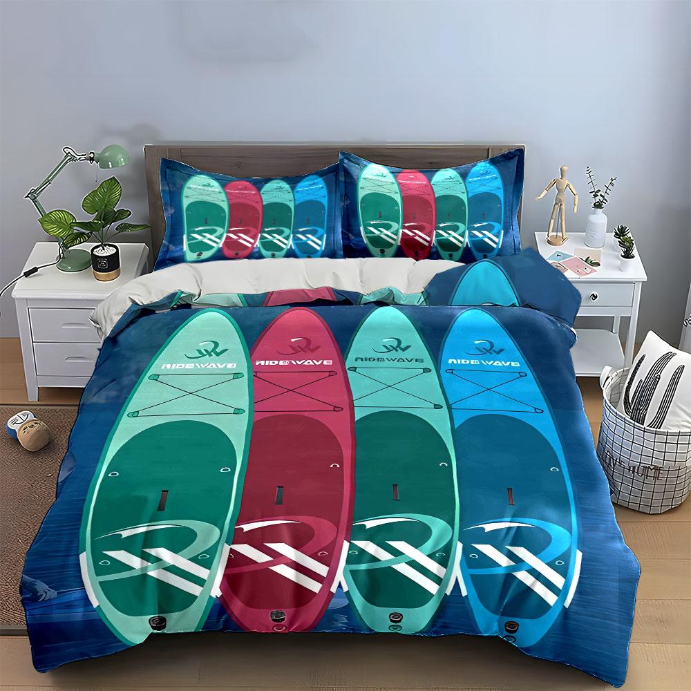 Colorful paddleboard design. Bedding sets Duvet cover sets Duvet covers Pillowcases(1*Duvet Cover 2*Pillowcases without duvet insert)
