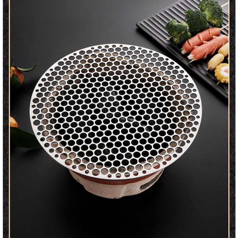 1pc 18 20 22 24 26 28cm BBQ Net Stainless Steel Non Stick Grill Rack Tea Maker Bacon Drainer Outdoor Barbecue Kitchen Tool Grill