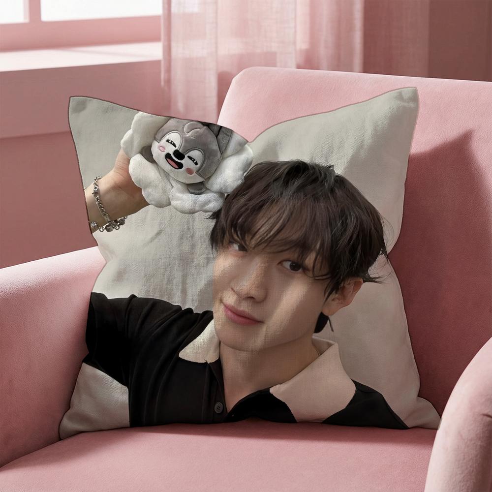 GORĄCY-KPOP B-Bang'S C-Chan'S Poszewka na poduszkę typu cushion Wielofunkcyjna poszewka na poduszkę do domu i samochodu - Dwustronna, Miękka i Trwała do codziennego użytku