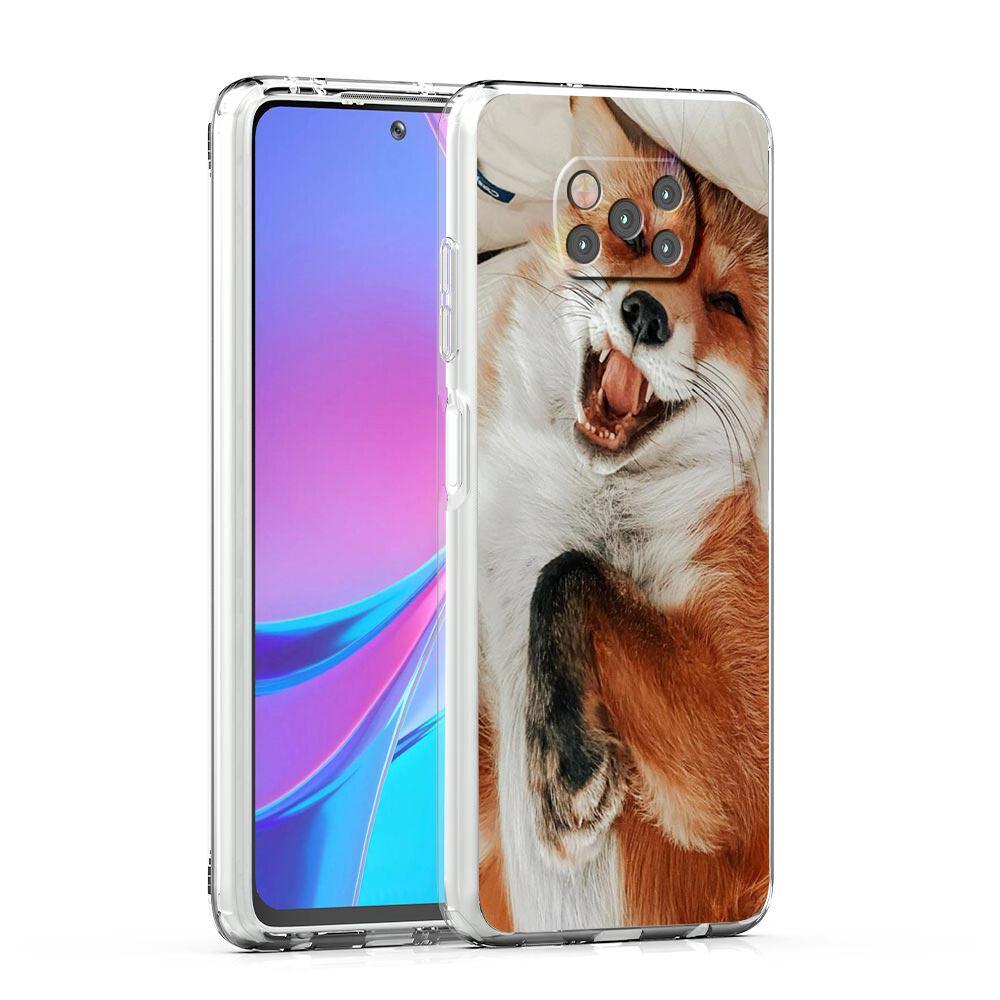 Roztomilý červený lišák Dárkové pouzdro na telefon Pro Xiaomi Poco X3 NFC F3 M3 X4 M4 Pro 5G Mi 11 Lite Ultra 11T 11X 12 12T Pro 11i Měkký průhledný kryt