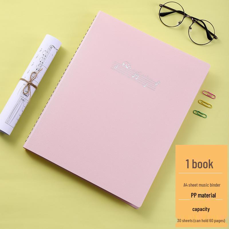 Morandi Non-Reflective A4 Piano Sheet Music Folder with Clip