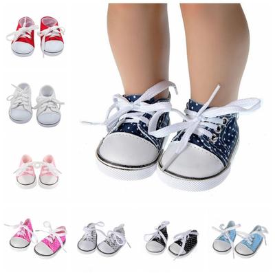 7CM Bebek Kanvas Ayakkabı Mini Bebek Spor Ayakkabıları Bebek Aksesuarları BJD Bebek Ayakkabıları 43 Cm Oyuncak Bebekler