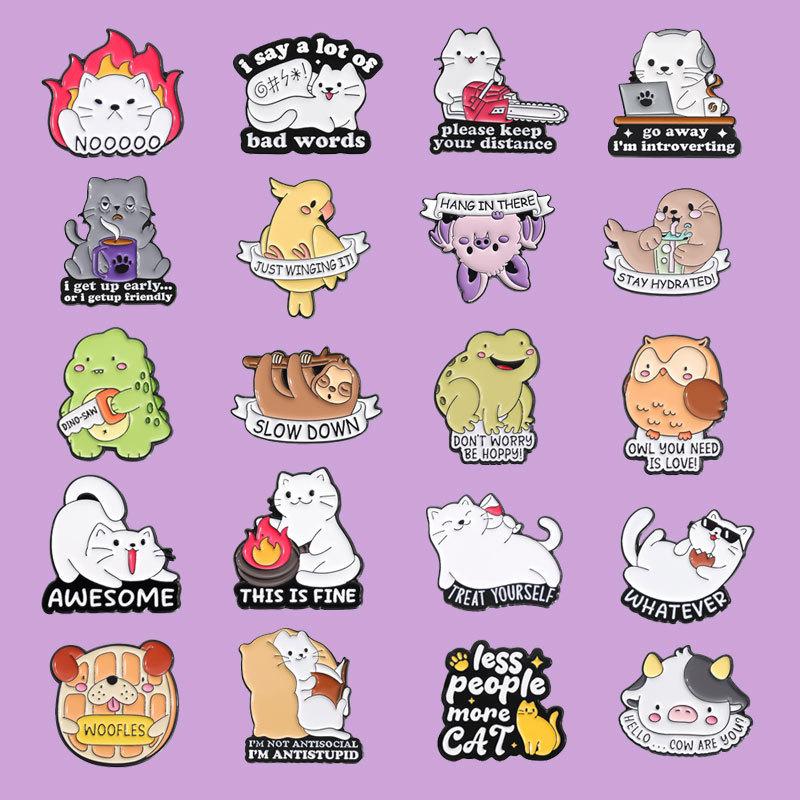 Charming Animal Cartoon Themed Pins Crafted From Alloy With Gorgeous Enamel Finish Ideal For Style Unique