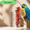 Hanging Parrot Forager Feeder Durable Outdoor Bird Feeding Device Spiral Design Natural Fruit Basket for Small Pets