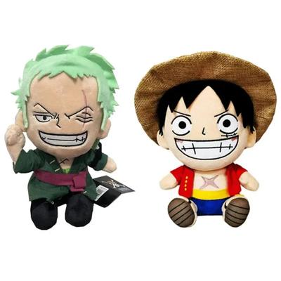 NOVÉ 25cm Anime figurky One Piece Zoro Luffy Chopper Plyšové hračky Roztomilý kreslený plyšák Vyplněné panenky Přívěsek Dětské Vánoční dárky