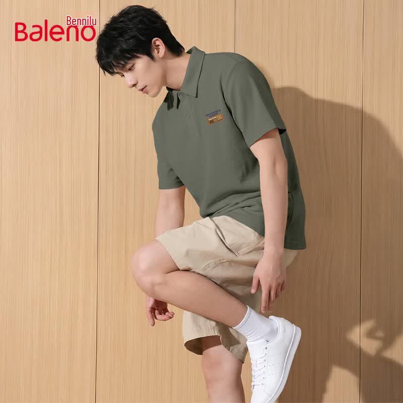 Baleno Men s Waffle Short-Sleeve Polo Shirt 4XL