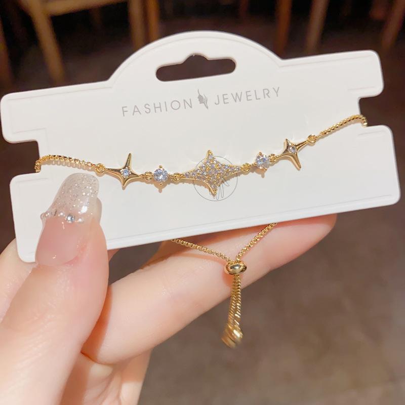 Unique and trendy zircon bracelet - women's light luxury, versatile design