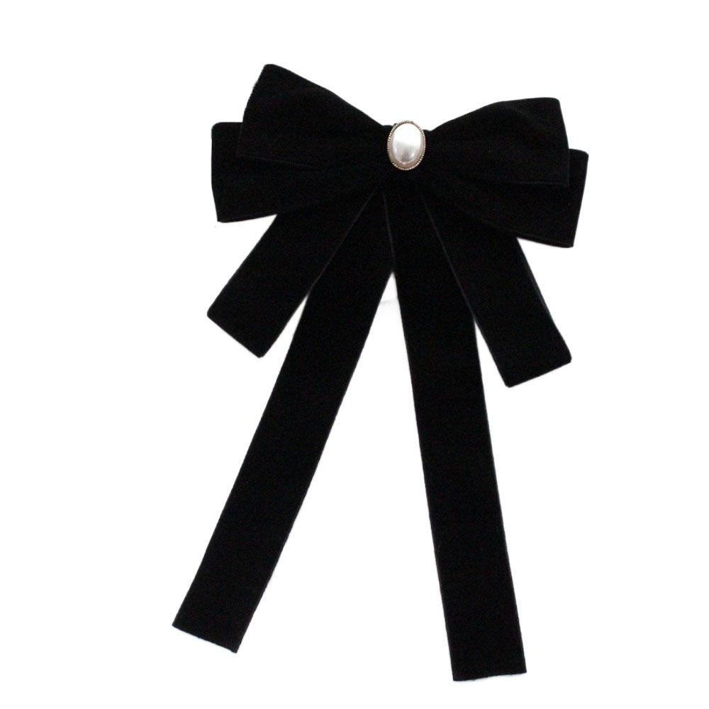 Velvet Black Ribbon Pin Beads Funerals Memorial Pin Sparkling Ribbon Badge Brooch Men