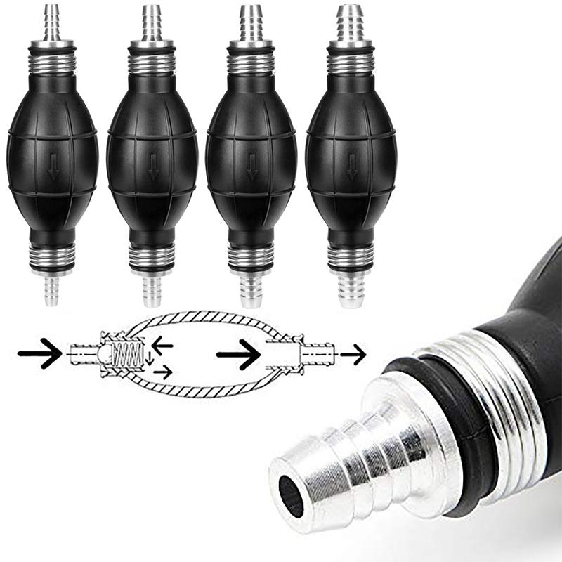 Pompa a Mano Linea Gomma Alluminio Bulbo Primer Manuale Trasferimento Olio Diesel Benzina