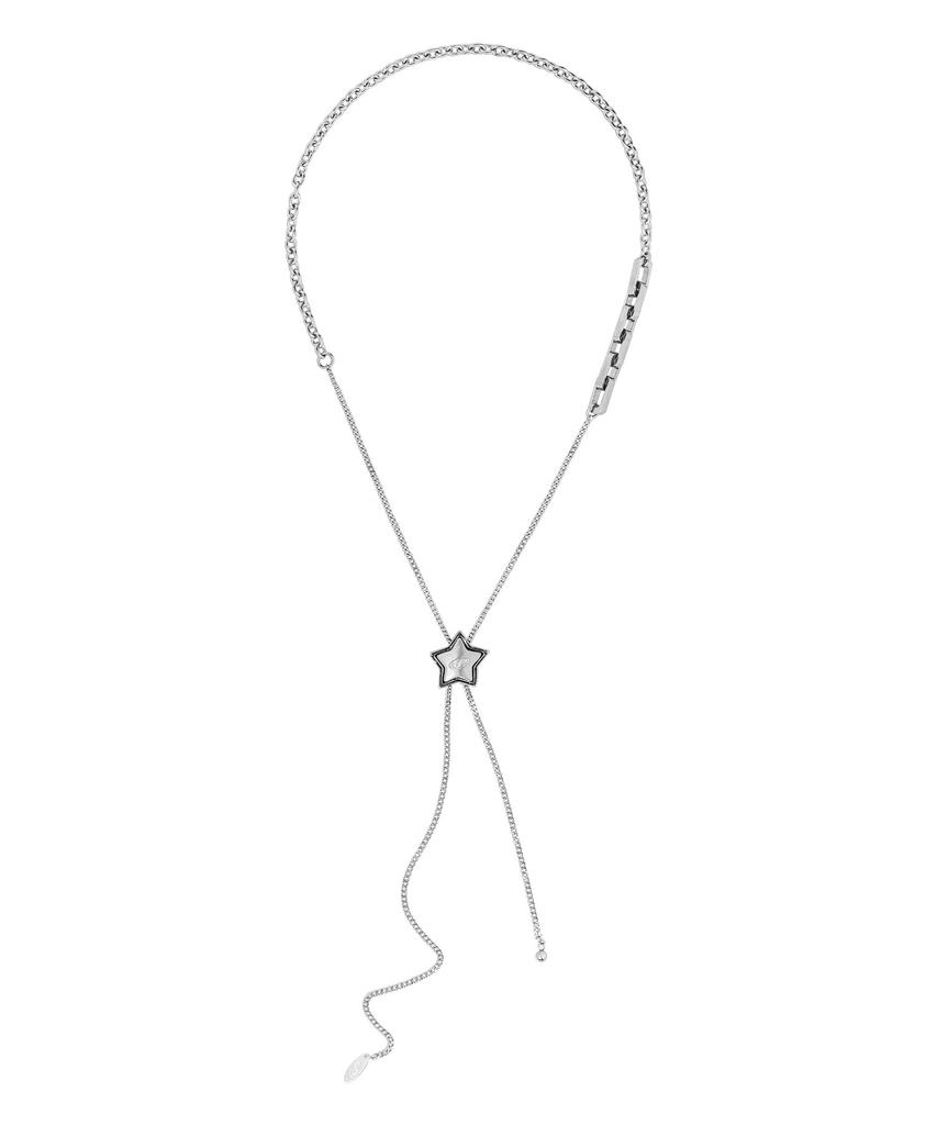 Sentiments No.479 [Silver] Star Code Lock Mix Chain Necklace