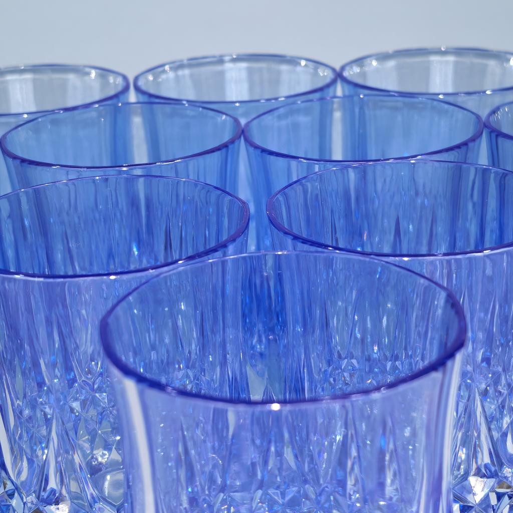 7oz Vintage Diamond Wine Glass - Elegant shatterproof plastic tall wine glass for champagne and dessert wine
