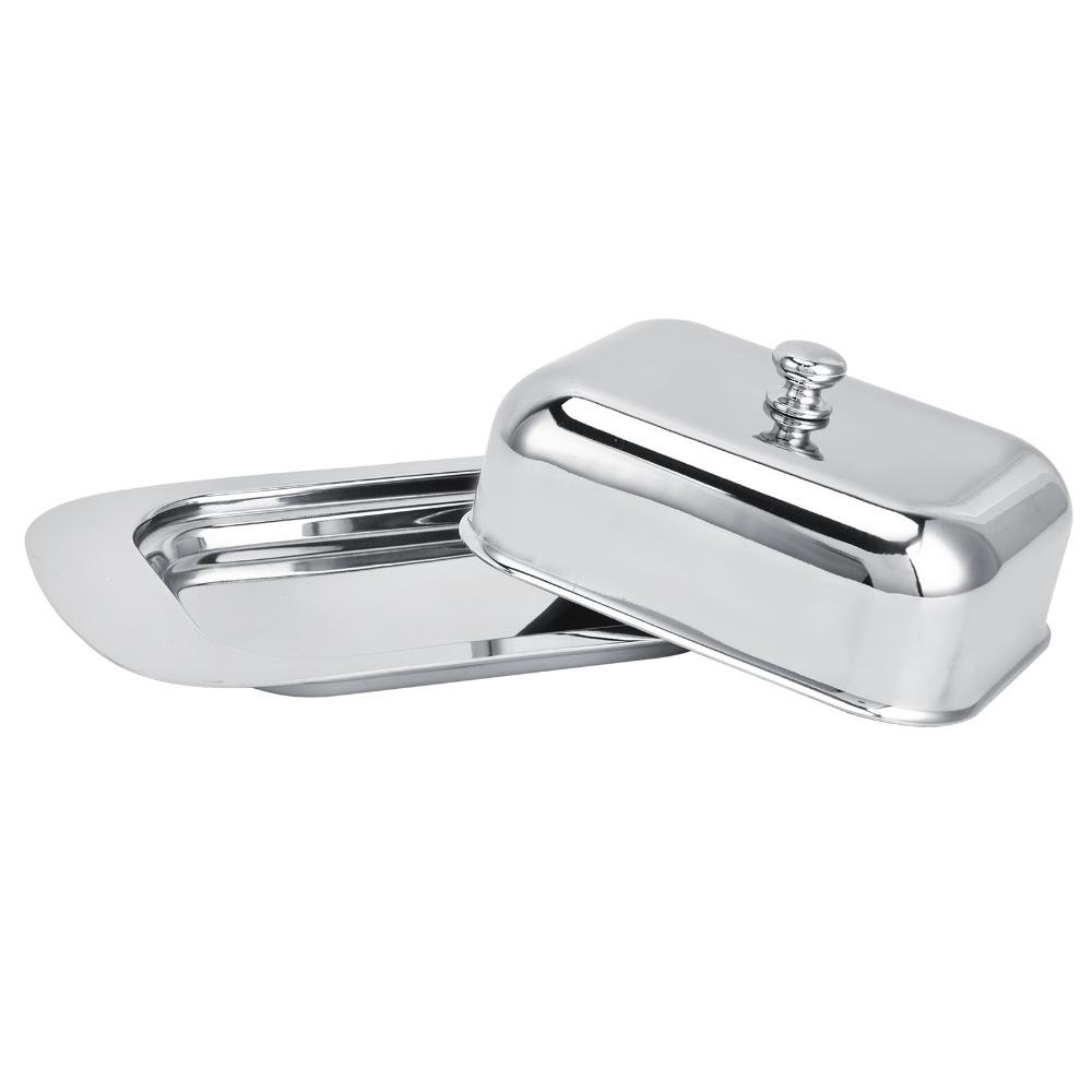 With Cover Handle Butter Dish With Lid Stainless Steel Butter Keeper Holder Home Kitchen