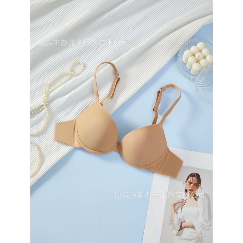 Womens Underwire Bra Push Up Adjustable Strap T-Shirt Daily Wear