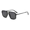Polarized Double Bridge Square Sunglasses Retro Metal Frame Uv400 Blocking Shades For Men Women Lightweight Outdoor Sunwear