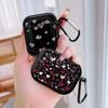 Earphone Cases Cover Case For Airpods 2 Pro3 4 Pro2 3 Pro 1 Black Red Heart Print